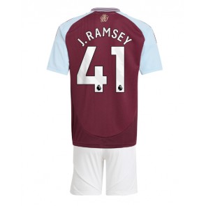 Billiga Aston Villa Jacob Ramsey #41 Hemmatröja Barn 2024-25 Kortärmad (+ Korta byxor)